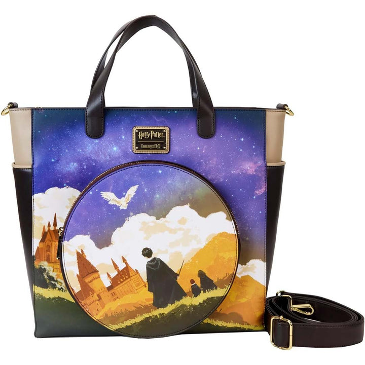 Loungefly Warner Brothers Harry Potter Hogwarts Starry Sky Convertible Backpack &amp; Tote Bag