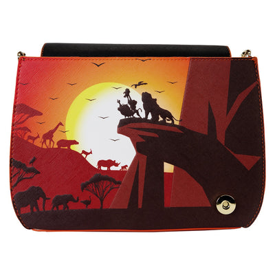 WDTB3015 - Loungefly Disney Lion King 30th Anniversary Pride Rock Silhouette Crossbody - Open Flap