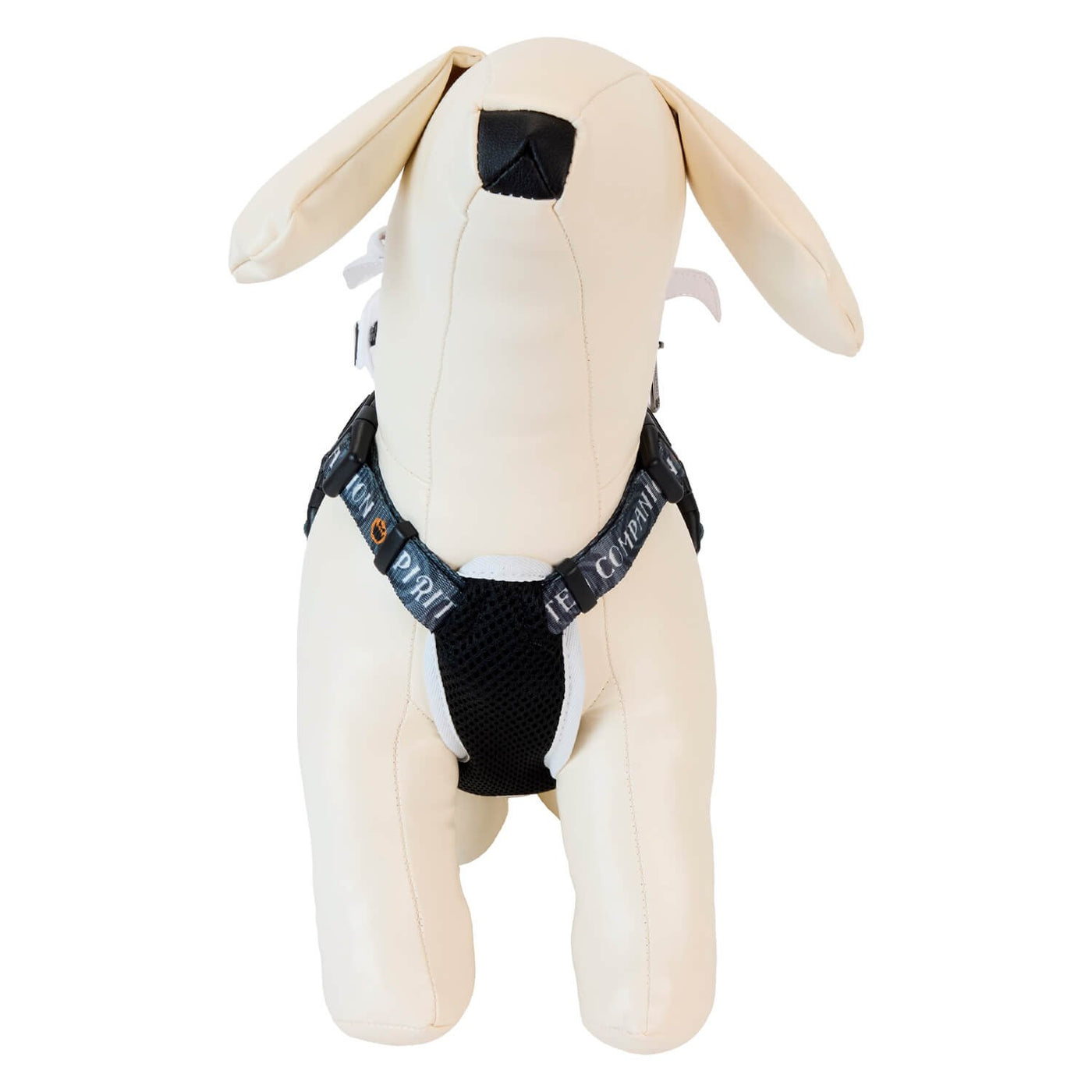 Loungefly Pets Disney Nightmare Before Christmas Zero Mini Backpack Dog Harness - doggequin from the front wearing harness