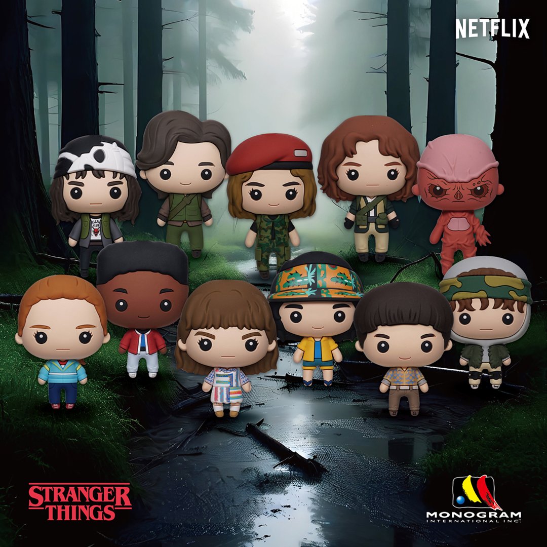 Lot De 3 Porte-clés Stranger Things Saison 1 - Sacs Aveugles Neufs