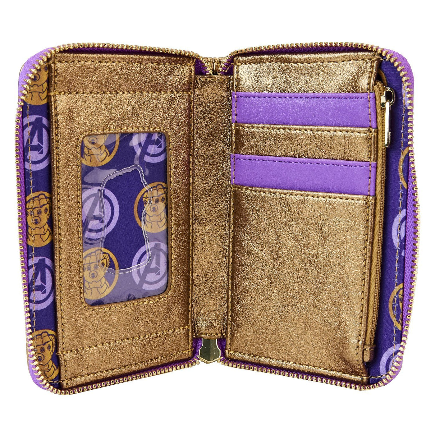 Loungefly Marvel Shine Thanos Gauntlet Zip-Around Wallet