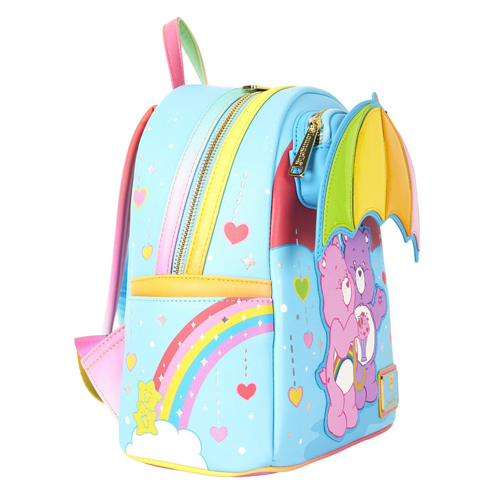 Loungefly Care Bears Cheer Bear &amp; Share Bear Rainbow Umbrella Mini Backpack