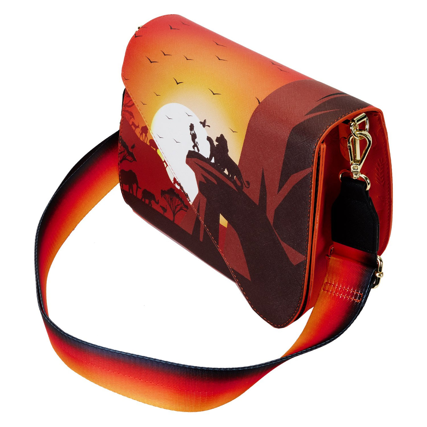 WDTB3015 - Loungefly Disney Lion King 30th Anniversary Pride Rock Silhouette Crossbody - Top View