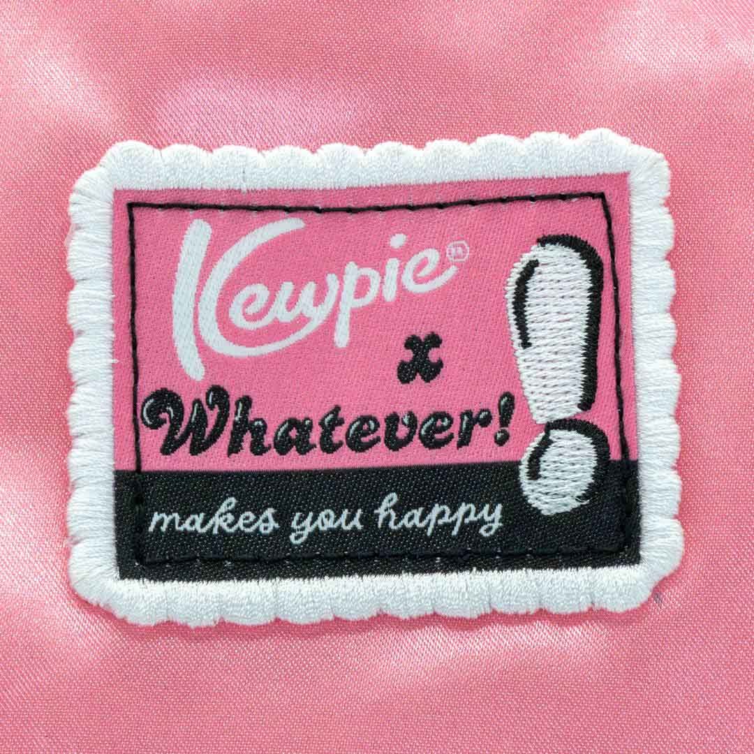 Whatever Makes You Happy Kewpie Black Bat Puffy Tote Bag with Ribbon Charm