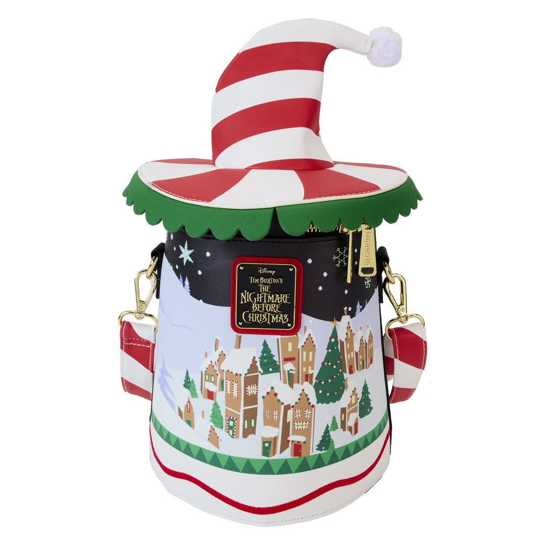 Loungefly Disney The Nightmare Before Christmas Candy Cane Carousel Spinning Figural Crossbody Bag