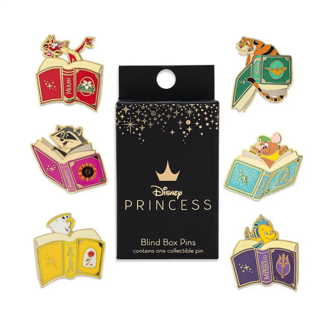 Loungefly Disney Princess Sidekicks Books Blind Box Enamel Pin