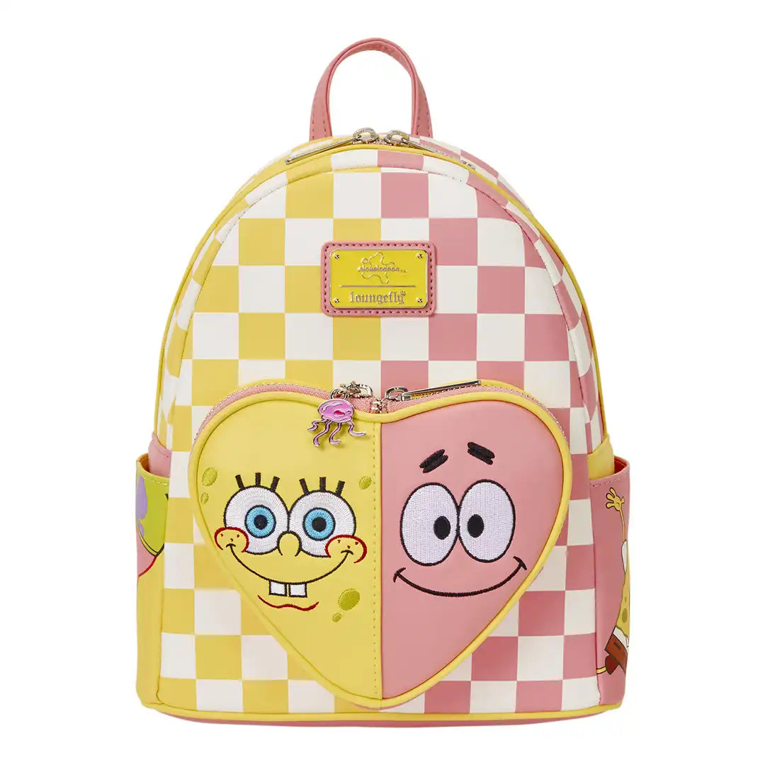 Loungefly Nickelodeon SpongeBob SquarePants &amp; Patrick Star Checkered Mini Backpack