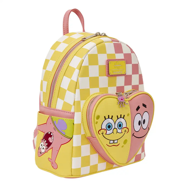 Loungefly Nickelodeon SpongeBob SquarePants &amp; Patrick Star Checkered Mini Backpack
