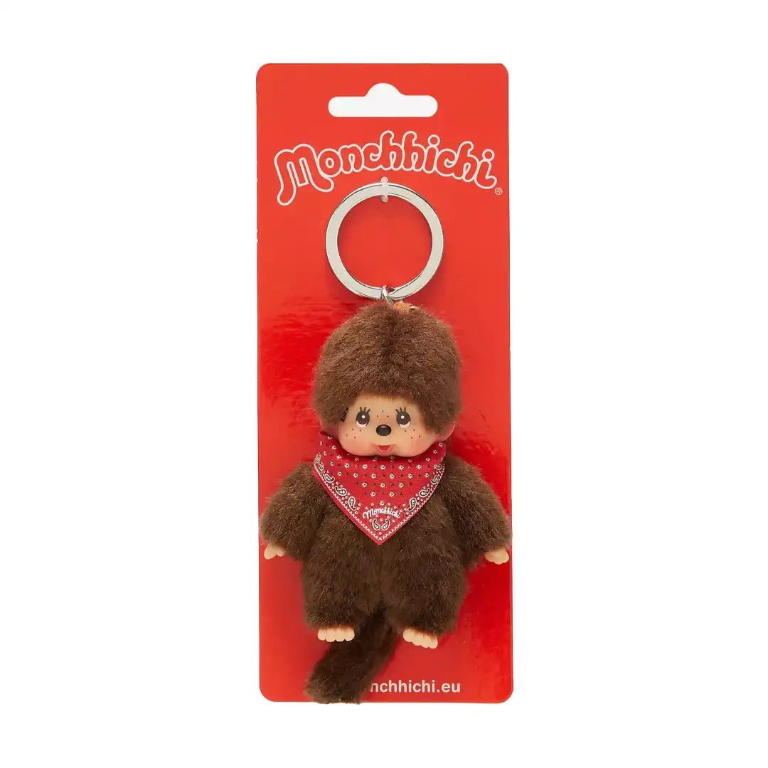Monchhichi Bandana Boy 3.5" Plush Keychain