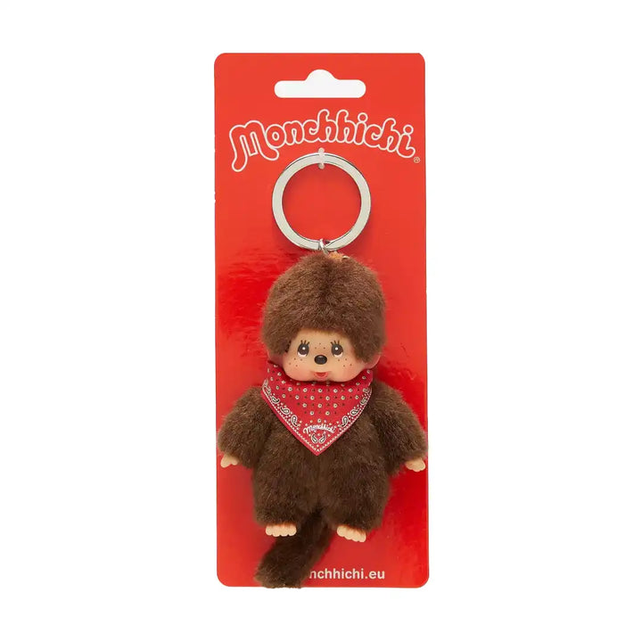 Monchhichi Bandana Boy 3.5" Plush Keychain
