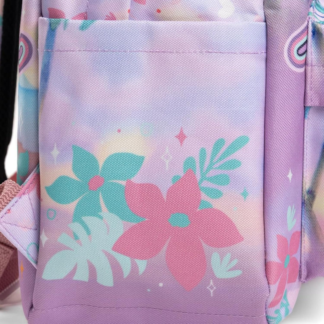 Wondapop Disney Stitch Angel Backpack 16” Girls School Backpack with Laptop Sleeve, Front Pocket &amp; Side Pockets, Cute Disney Bookbag for Kids