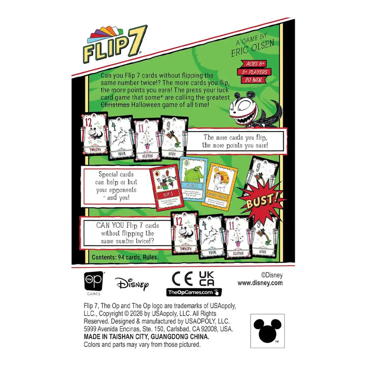 USAopoly Flip 7: Disney Tim Burton&