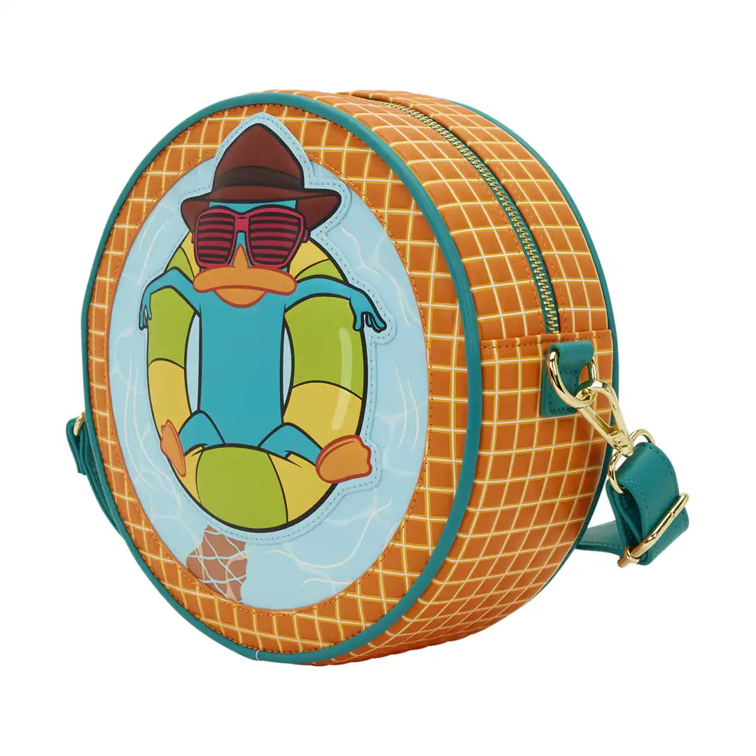 Loungefly Disney Phineas &amp; Ferb Perry the Platypus Pool Crossbody Bag