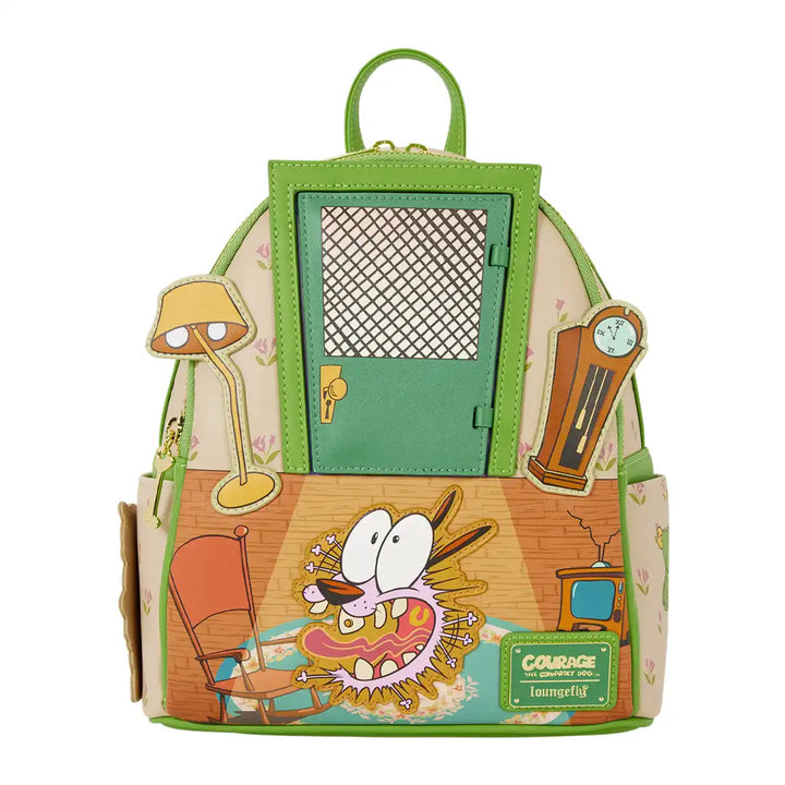 Loungefly Cartoon Network Courage the Cowardly Dog Lenticular Mini Backpack