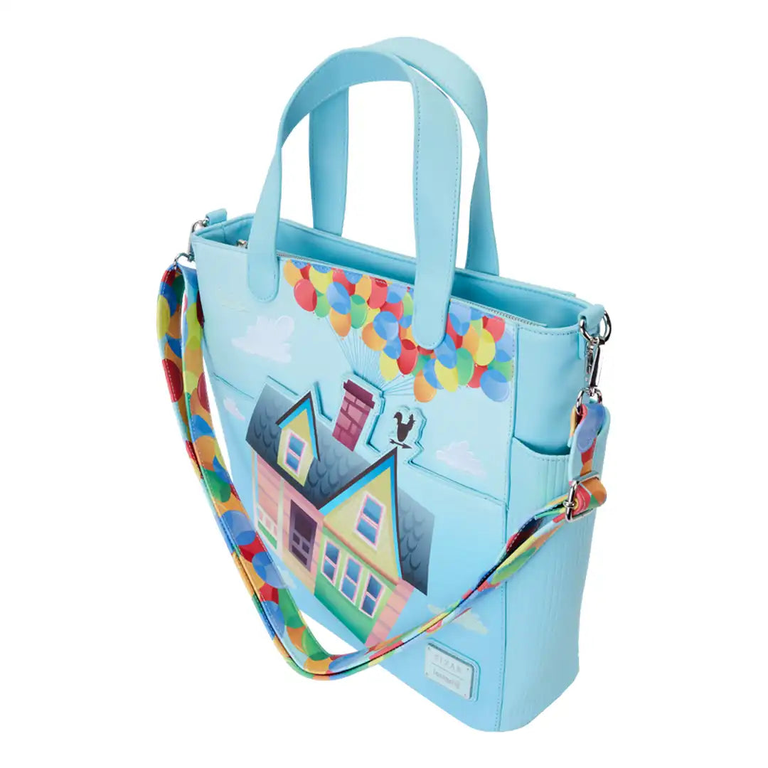 Loungefly Disney Pixar Up Balloon House Convertible Backpack &amp; Tote Crossbody Bag