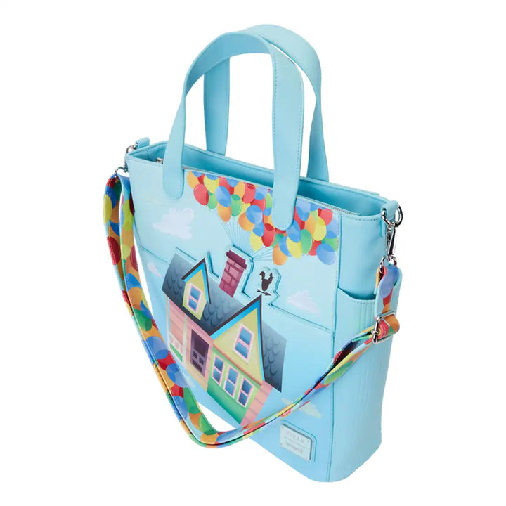Loungefly Disney Pixar Up Balloon House Convertible Backpack &amp; Tote Crossbody Bag