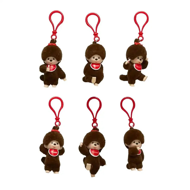 Monchhichi Backpack Hangers Flocked Keychain Blind Box