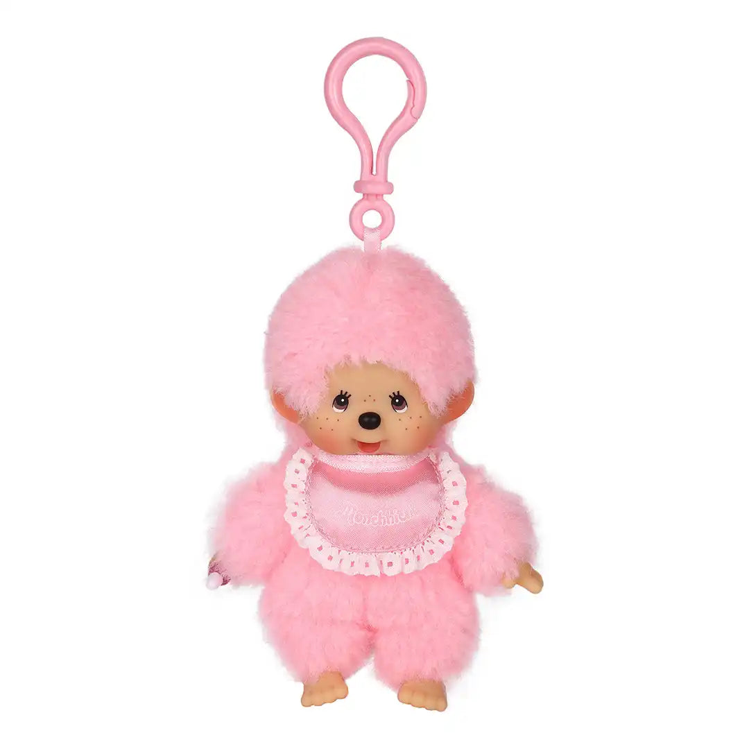 Monchhichi Light Pink Lace Satin Keychain