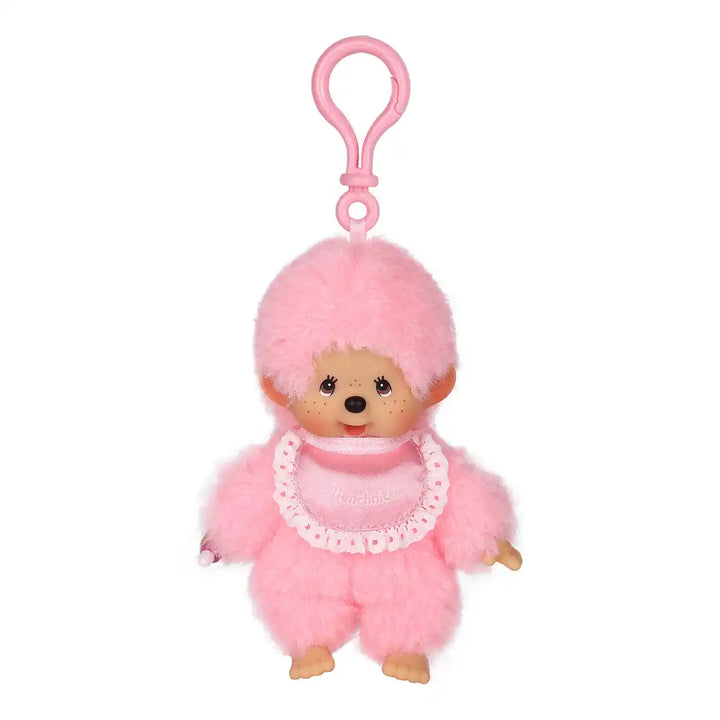 Monchhichi Light Pink Lace Satin Keychain