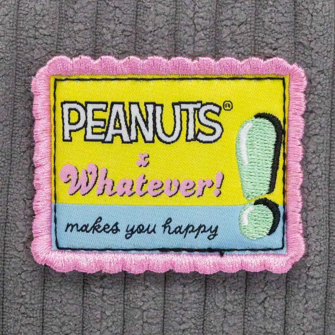 Whatever Makes You Happy Peanuts Sherbert Spring Pins and Patches Baguette Corduroy Bag