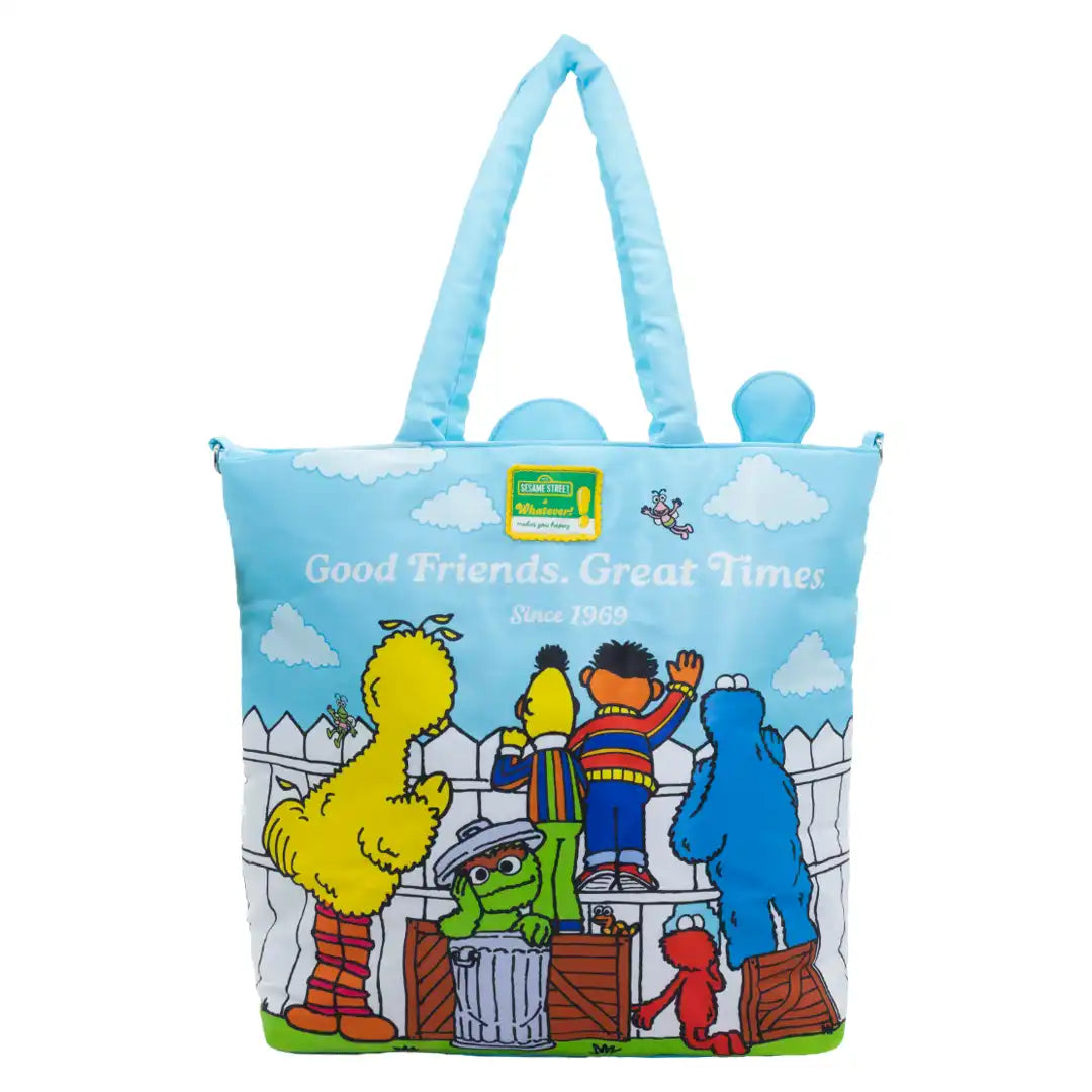 Whatever Makes You Happy Sesame Street Good Friends Great Times Oversized Tote Bag