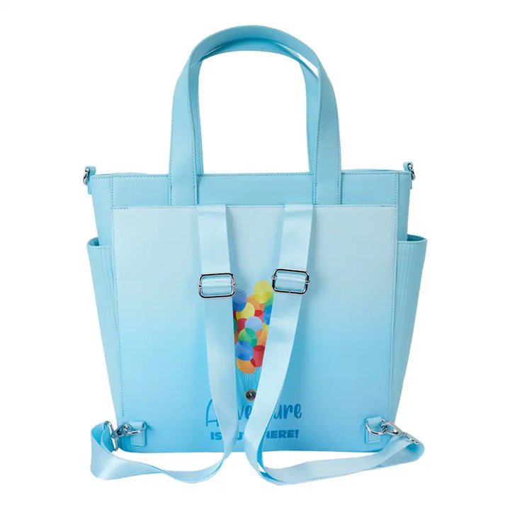 Loungefly Disney Pixar Up Balloon House Convertible Backpack &amp; Tote Crossbody Bag