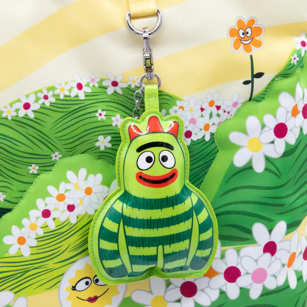 Whatever Makes You Happy Yo Gabba Gabba Mystery Bag Glitter Vinyl Characters Padded Bag Charm