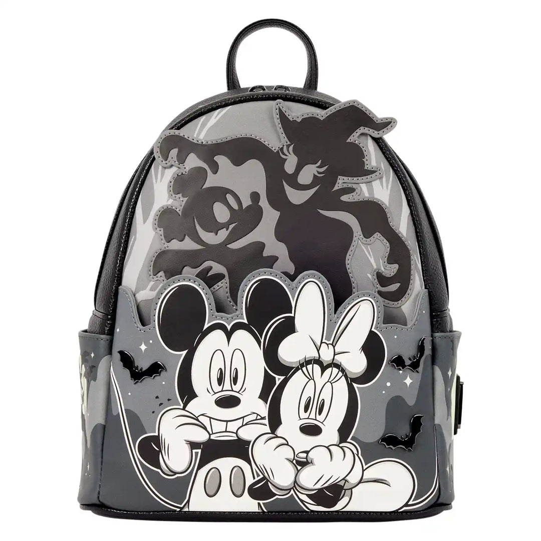 Loungefly Disney Mickey &amp; Minnie Ghost Light Up Glow Mini Backpack