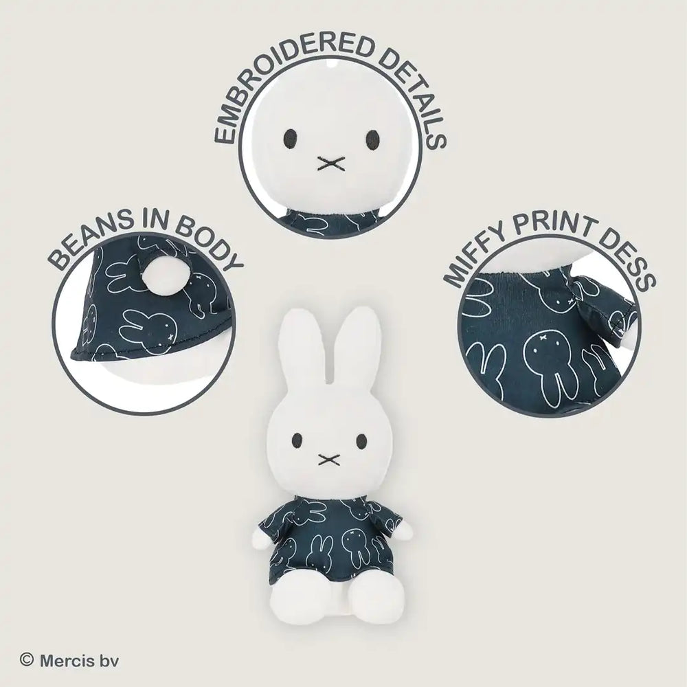 Kids Preferred Miffy 12" Plush With Black/White Dress