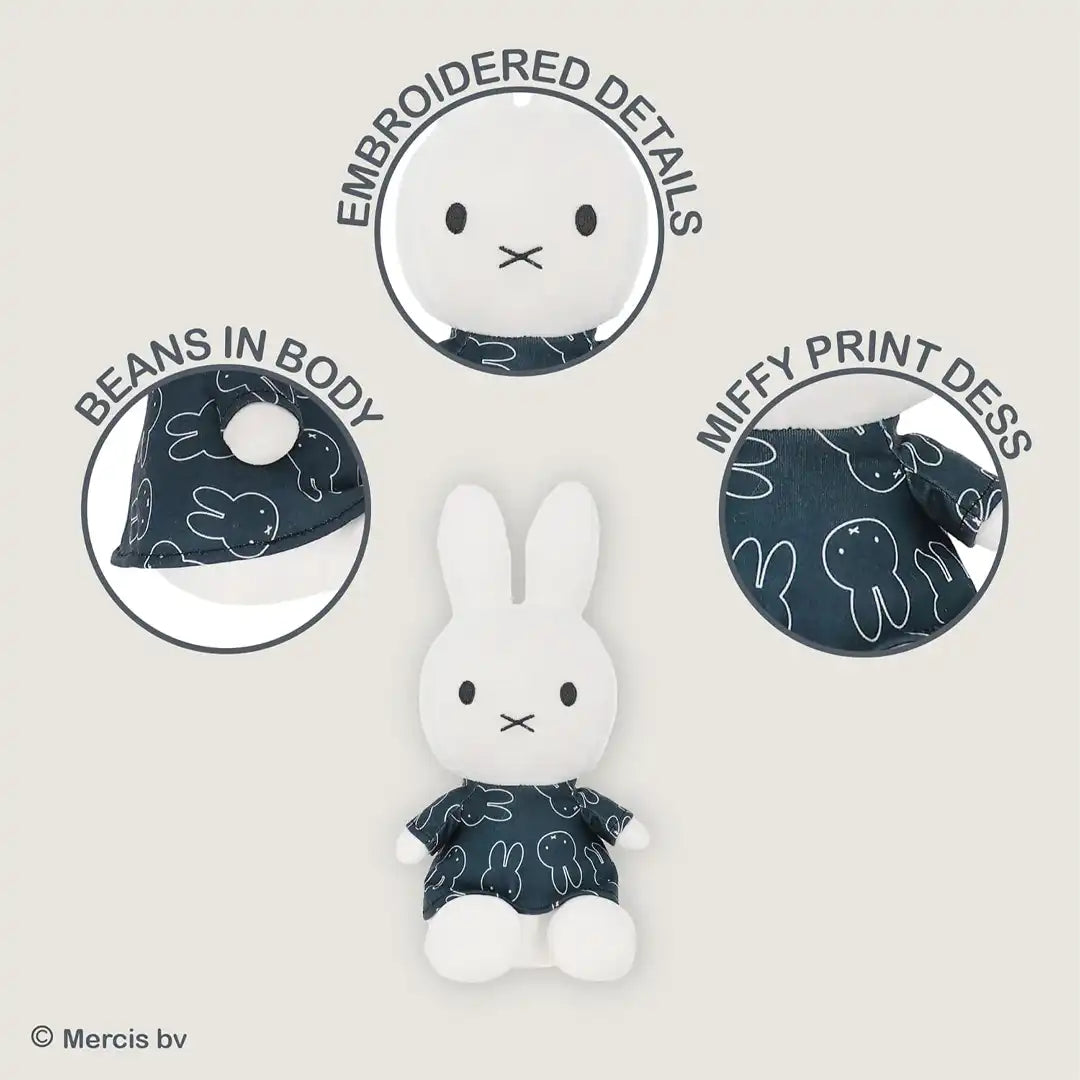 Kids Preferred Miffy 12" Plush With Black/White Dress