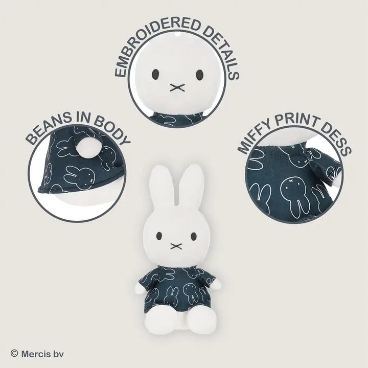 Kids Preferred Miffy 12" Plush With Black/White Dress