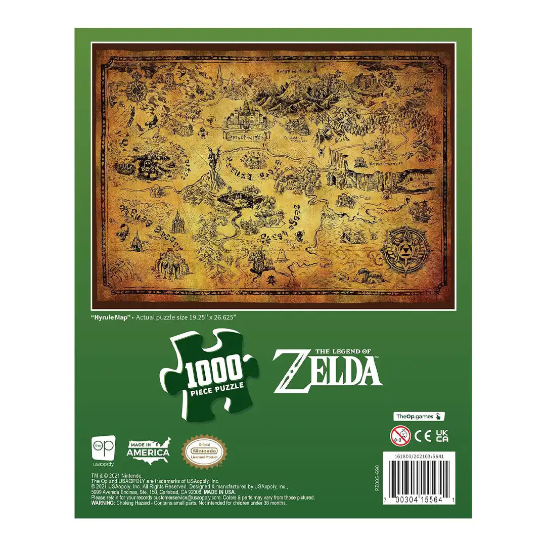 USAopoly The Legend of Zelda Hyrule Map 1,000 Piece Jigsaw Puzzle