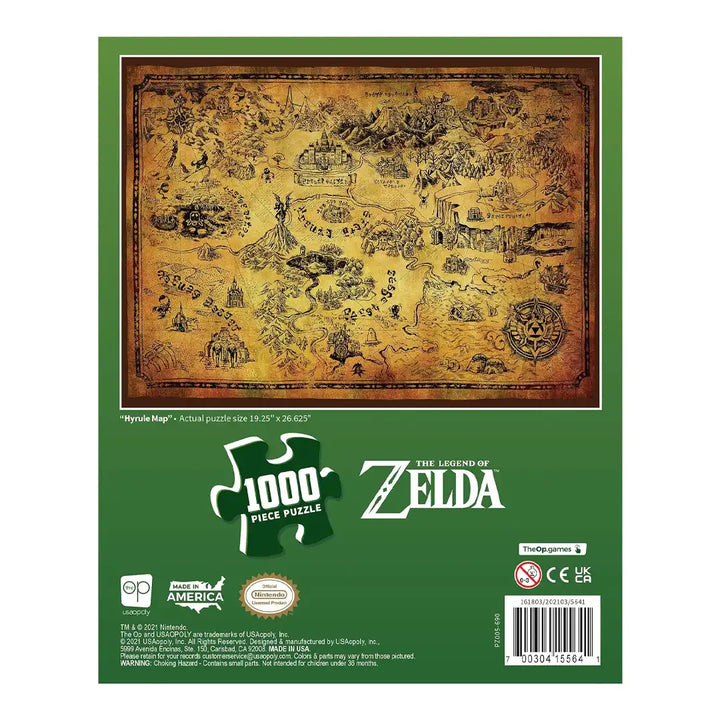 USAopoly The Legend of Zelda Hyrule Map 1,000 Piece Jigsaw Puzzle