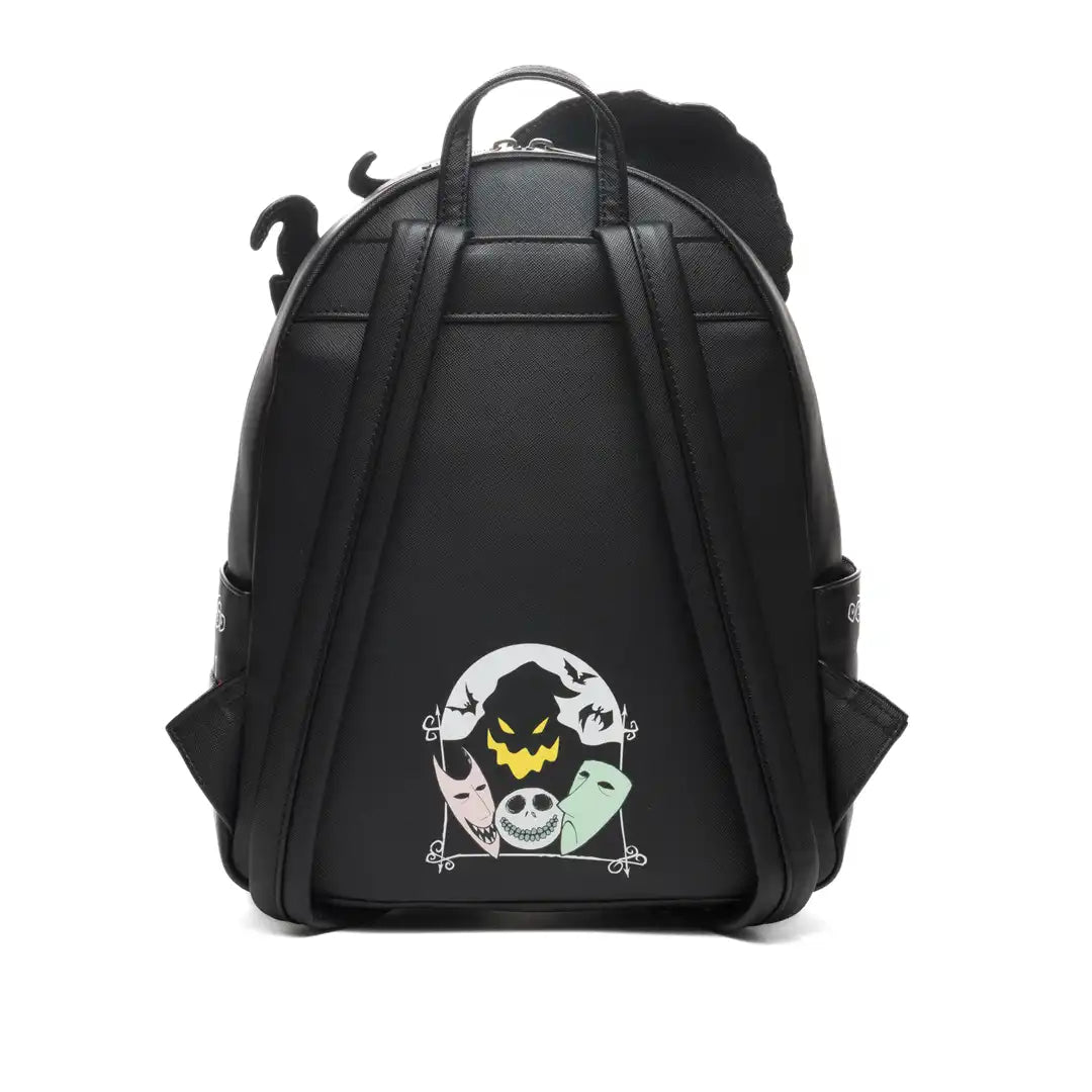 Loungefly Disney Nightmare Before Christmas Glow in the Dark Lock, Shock, and Barrel Triple Pocket Mini Backpack - 707 Street Exclusive