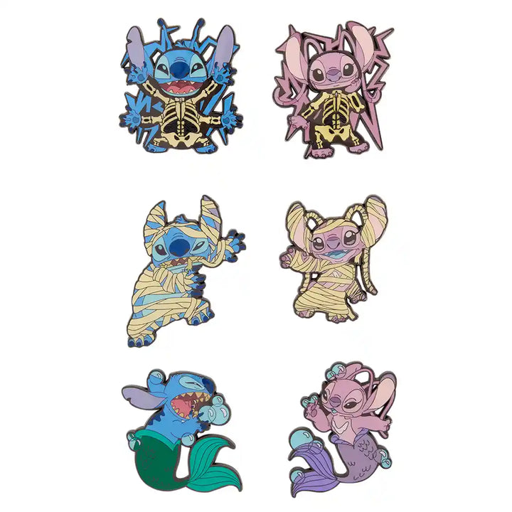 Loungefly Disney Stitch &amp; Angel Halloween Costumes Mystery Box Pin