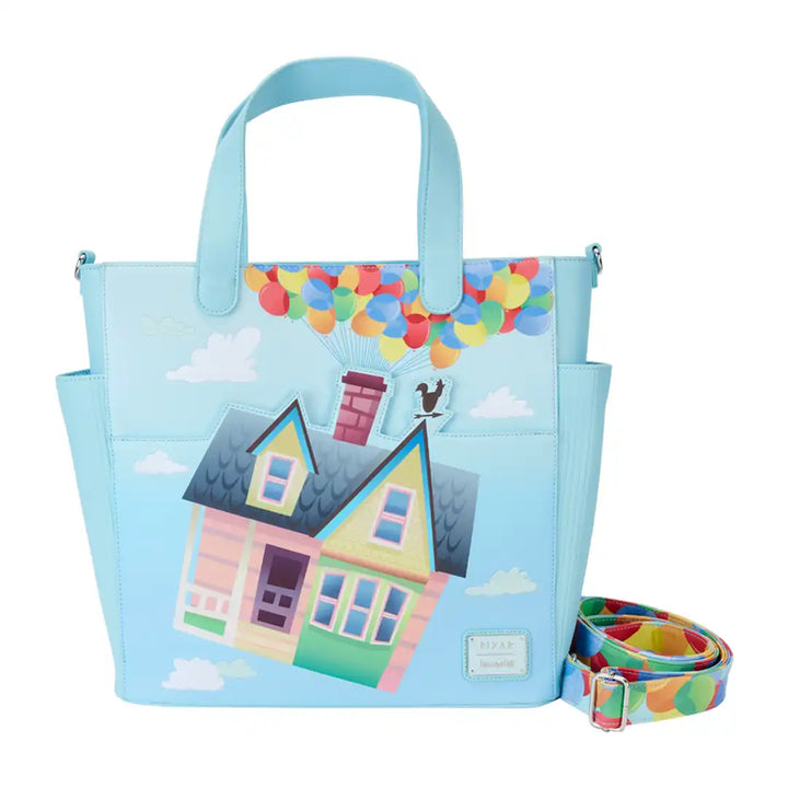 Loungefly Disney Pixar Up Balloon House Convertible Backpack &amp; Tote Crossbody Bag