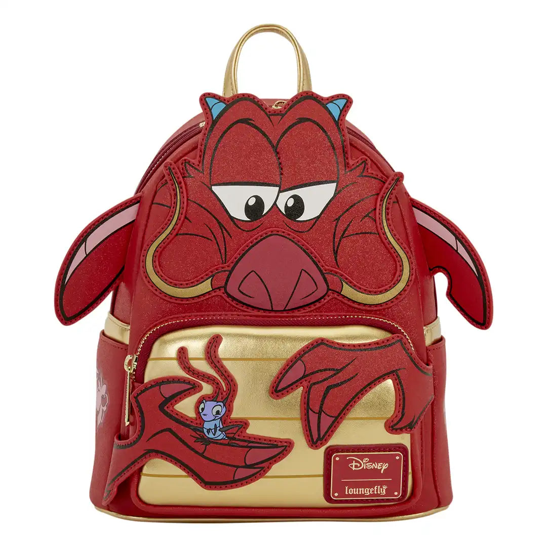 Loungefly Disney Mulan Mushu Glitter Cosplay Mini Backpack