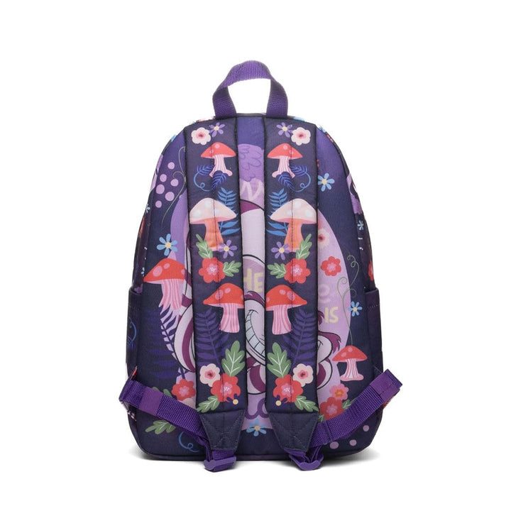 Wondapop Disney Alice in Wonderland Cheshire Cat Backpack 16” School Backpack with Laptop Sleeve, Front Pocket &amp; Side Pockets, Bookbag for Kids and Teens