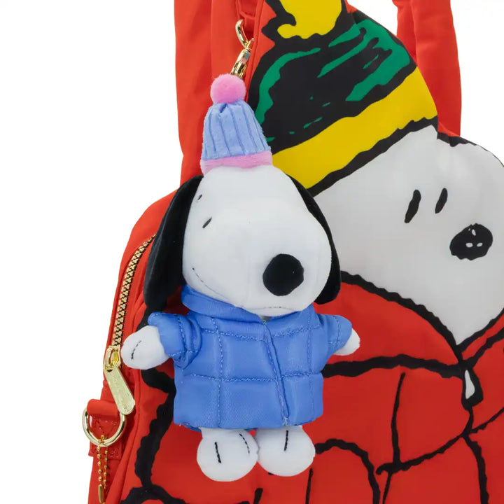 Whatever Makes You Happy Peanuts Snoopy Puffer Jacket Mystery Box Plush Bag Charms