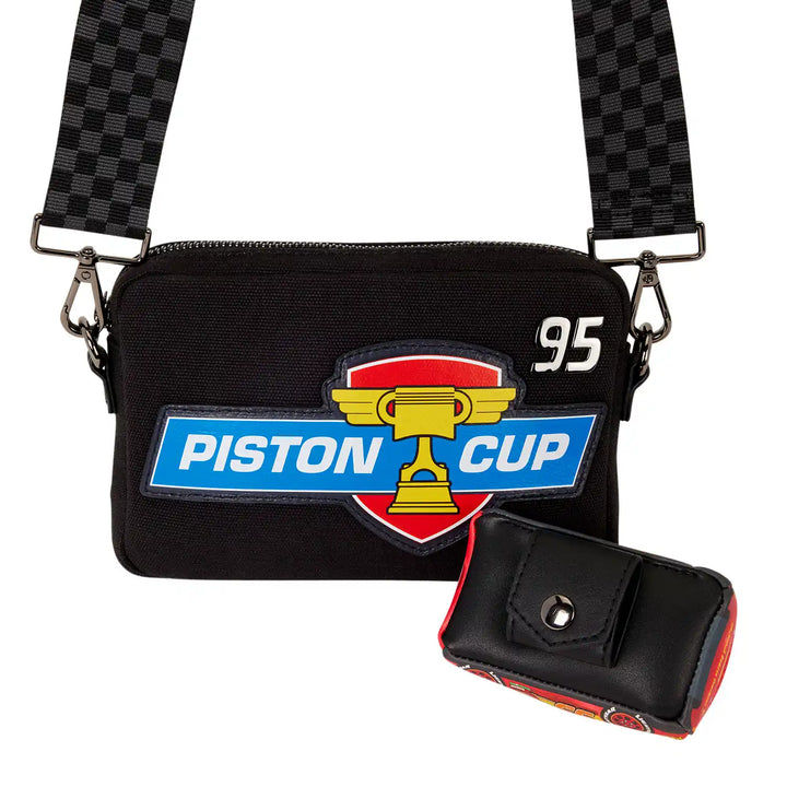 Loungefly Disney Pixar Cars 20th Anniversary Piston Cup Sling Crossbody Bag