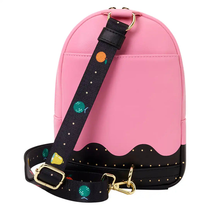 Loungefly Pac-Man Pinky Ghost Sling Crossbody Bag