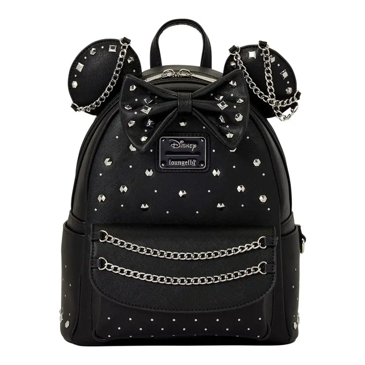 Loungefly Disney Minnie Mouse Studs &amp; Chains Mini Backpack