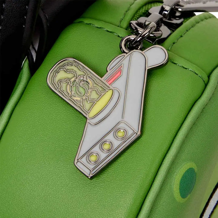 Loungefly Cartoon Network Rick and Morty Pickle Rick Sling Crossbody Bag
