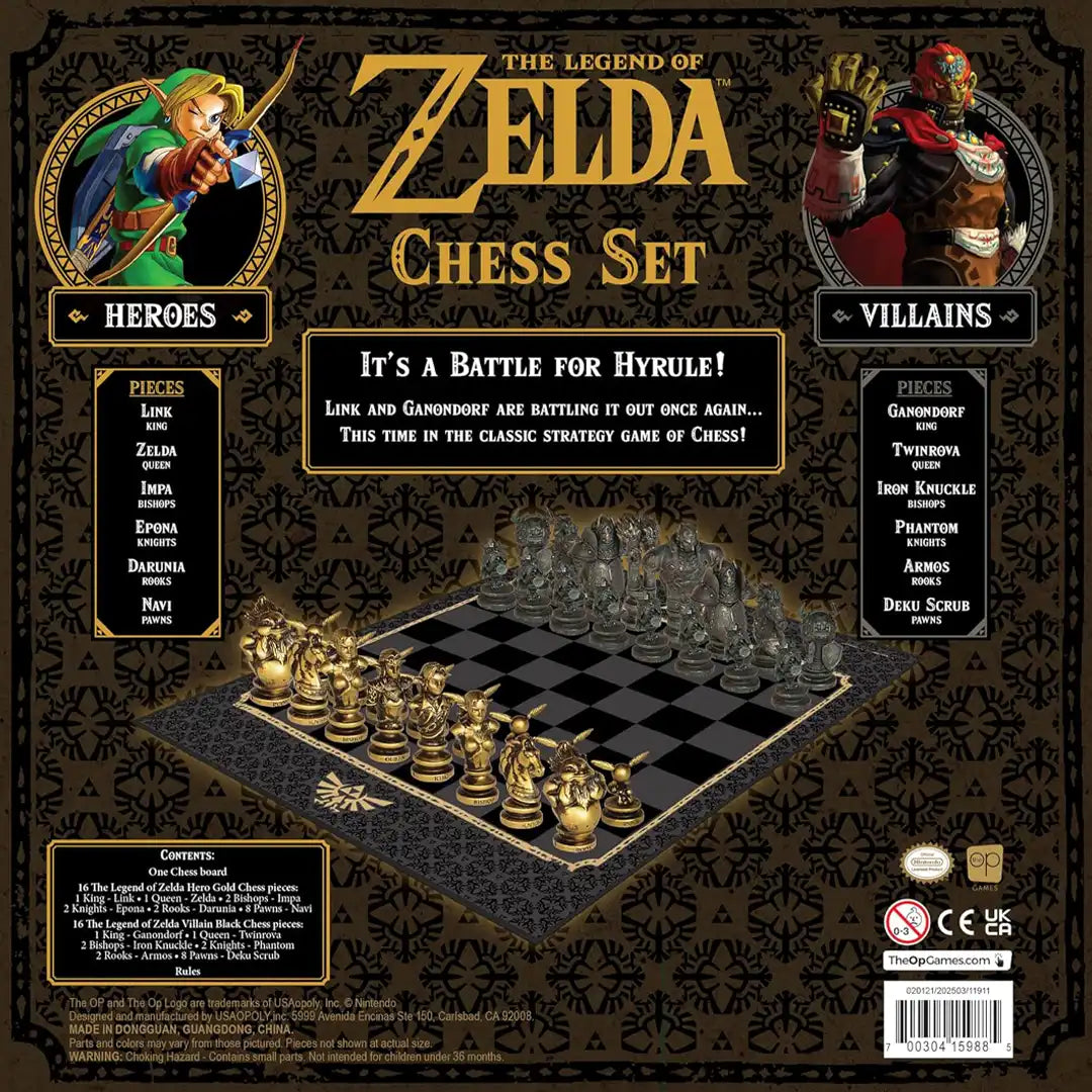 USAopoly The Legend of Zelda Chess Set