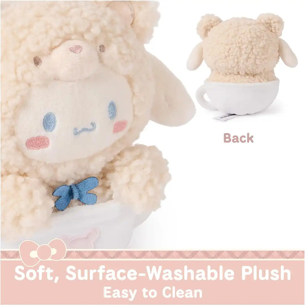 GUND Sanrio Hello Kitty and Friends Cinnamoroll Cafe Latte Teddy Bear 6" Plush Toy