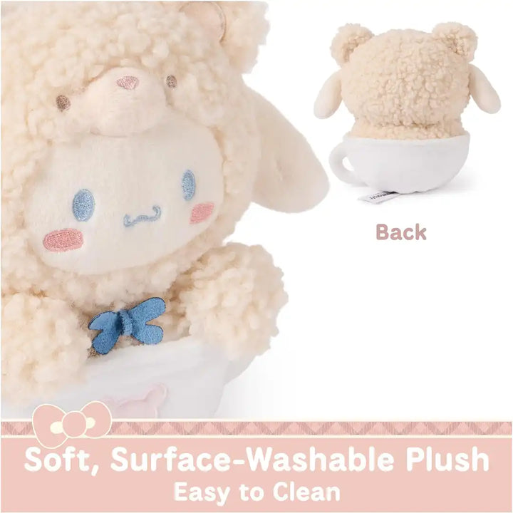 GUND Sanrio Hello Kitty and Friends Cinnamoroll Cafe Latte Teddy Bear 6" Plush Toy