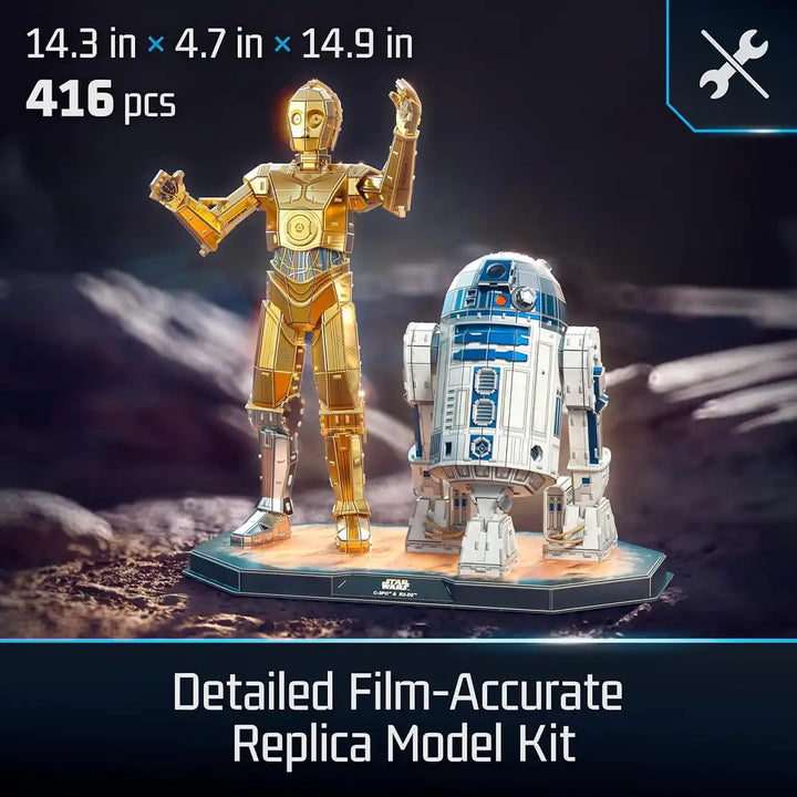 4D Build Star Wars C-3PO &amp; R2-D2 3D Model Kit