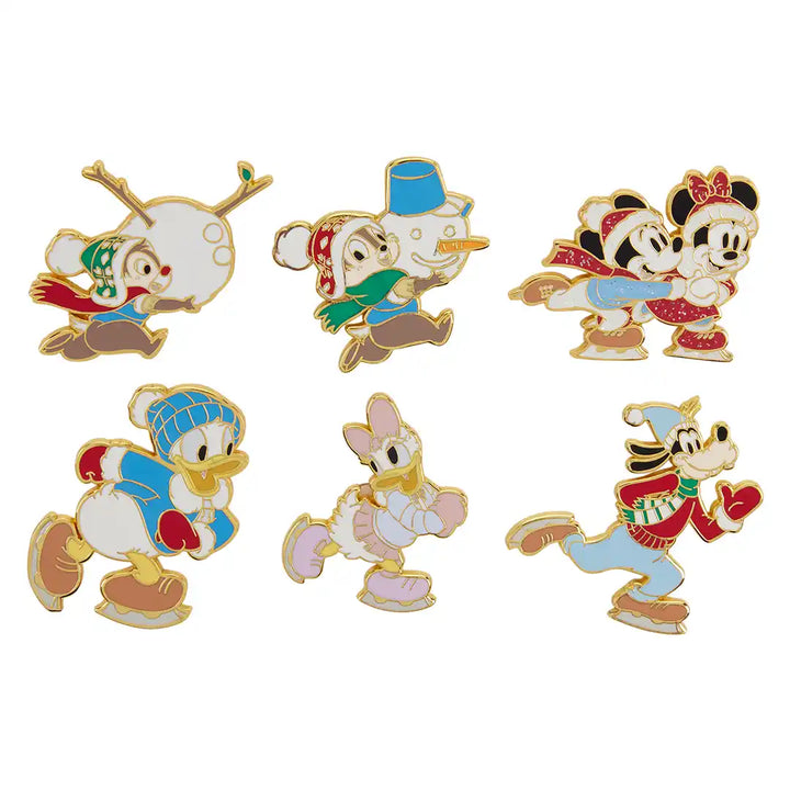 Loungefly Disney Mickey &amp; Friends Winter Activities Mystery Box Pin