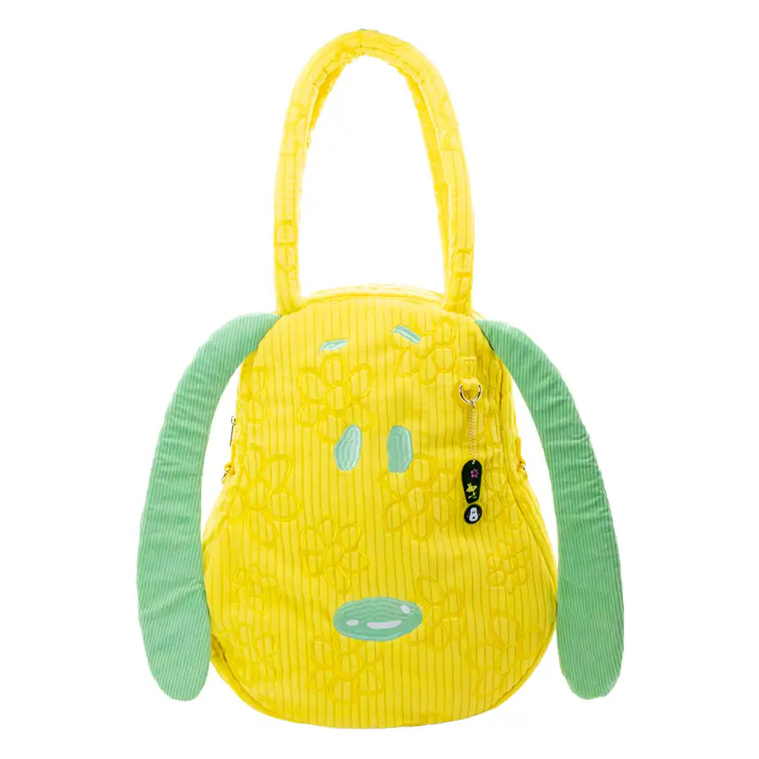Whatever Makes You Happy Peanuts Sherbert Spring Snoopy Head Oversized Corduroy Tote Bag
