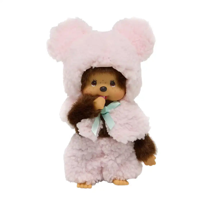 Monchhichi Pink Bear Hoodie Boy Plush Toy